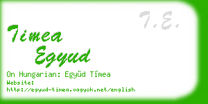 timea egyud business card